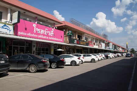 Chiangmai, Thailand - November 20 2019: Mee Choke Plaza. Modern Plaza in Urban fringe of chiangmai city.のeditorial素材