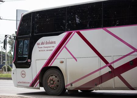 Chiangmai, Thailand - November 8 2019: Travel Bus of Wasan Chiangmai  Transport Company. Photo at road no 1001 about 8 km from downtown Chiangmai, thailand.のeditorial素材