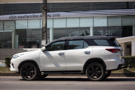Chiangmai, Thailand - November 19 2019: Private  Toyota Fortuner Suv Car. On road no.1001 8 km from Chiangmai city.のeditorial素材