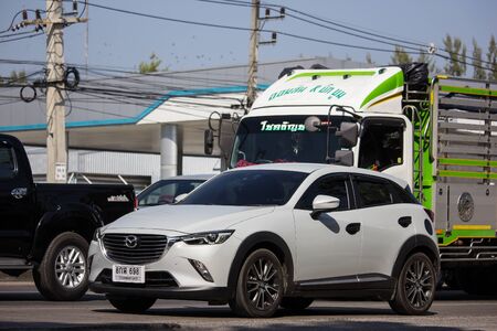 Chiangmai, Thailand - November 25 2019: Private car, Mazda CX-3,cx3. Photo at road no 121 about 8 km from downtown Chiangmai, thailand.のeditorial素材