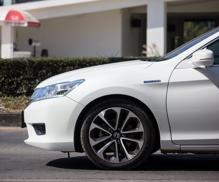 Chiangmai, Thailand - November 28 2019: Private car Honda accord. On road no.1001 8 km from...