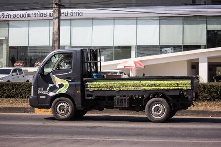Chiangmai, Thailand - December 16 2019: Private Tata SuperACE City Giant Mini truck. On road no.1001 8 km from Chiangmai city.のeditorial素材