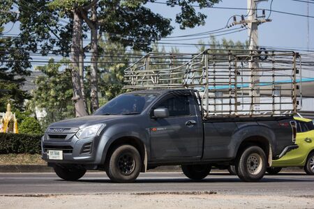 Chiangmai, Thailand - November 28 2019: Private Isuzu Dmax Pickup Truck. On road no.1001 8 km from Chiangmai city.のeditorial素材