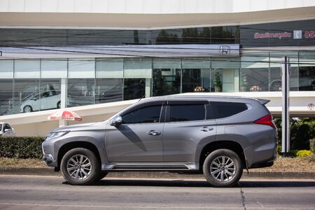 Chiangmai, Thailand - November 28 2019: Private Mitsubishi Pajero Suv Car. On road no.1001 8 km from Chiangmai city.のeditorial素材