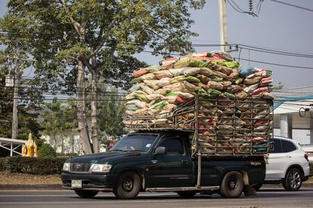 Chiangmai, Thailand - January 9 2020:  Private Toyota Hilux Tiger Pickup Truck.  On road no.1001 8 km from Chiangmai city.のeditorial素材