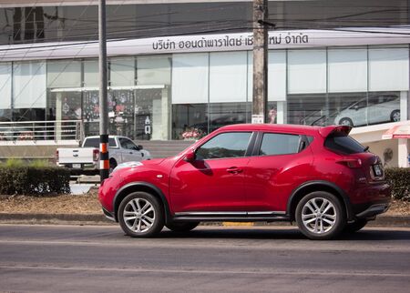 Chiangmai, Thailand - January 17 2020: Private car, Nissan Juke. On road no.1001, 8 km from Chiangmai city.のeditorial素材