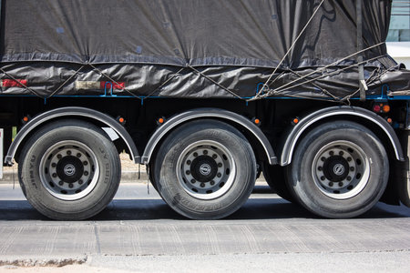 Chiangmai, Thailand - February 13 2020: DEESTONE Tires of Truck. On road no.1001, 8 km from...