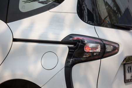 Chiangmai, Thailand - February 18 2020: New Product of Toyota Automobile, Toyota Sienta Mini MPV...