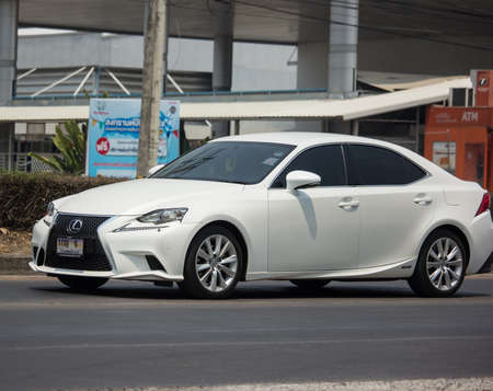 Chiangmai, Thailand -  April 3 2020: Private car, Lexus IS300H Hybrid. Photo at road no 121 about 8 km from downtown Chiangmai, thailand.のeditorial素材