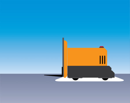 autonomous folk lift for warehouse storeのイラスト素材