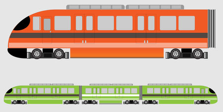 Rubber-tyred light rail train vectorのイラスト素材
