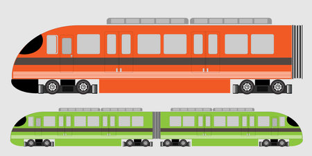 Rubber-tyred light rail train vectorのイラスト素材