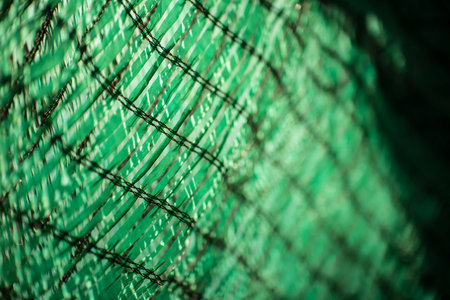 Close up of Green Sunshade net for sun light reduce
