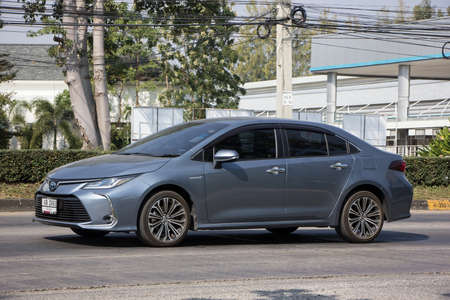 Chiangmai, Thailand - December 24 2021: Private car, Toyota Corolla Altis. Eleventh generation. On road no.1001, 8 km from Chiangmai city.のeditorial素材