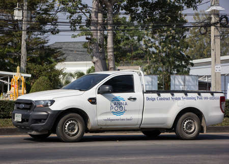 Chiangmai, Thailand - December 24 2021: Private Pickup car, Ford Ranger. On road no.1001, 8 km from Chiangmai city.のeditorial素材