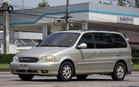 Chiangmai, Thailand - April  21 2022:   Private MPV Car, Kia Grand Carnival. Photo at road no.121 about 8 km from downtown Chiangmai, thailand.のeditorial素材