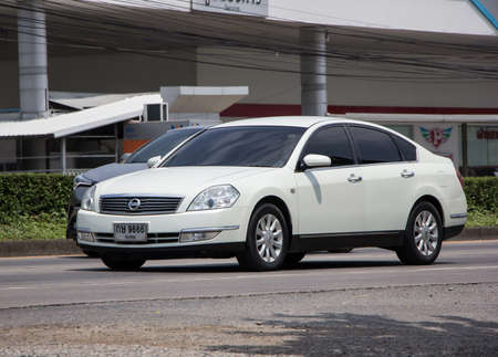 Chiangmai, Thailand - April  21 2022:  Private car, Nissan Teana. On road no.1001, North of city about 8 km from Chiangmai Center.のeditorial素材