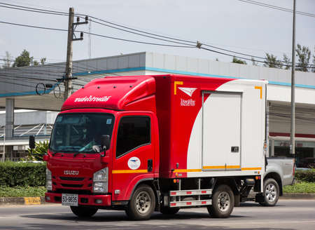 Chiangmai, Thailand - June 13 2022: Truck of Thailand Post. Photo at road no.121 about 8 km from downtown Chiangmai, thailand.のeditorial素材