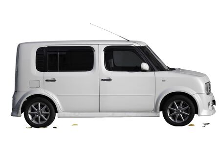 Side view of a luxury SUVs on white background.の写真素材