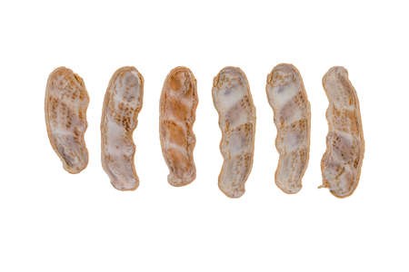 Set boiled peanuts, peeled and seeded on isolated.の写真素材