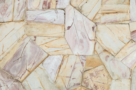 Closeup brown stone bricks wall texture background