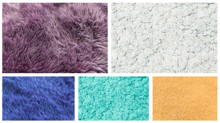 Group of closeup carpet texture background