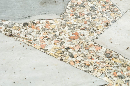 Closeup surface old marble stone floor texture backgroundの写真素材