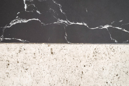 Closeup surface black and white marble floor texture backgroundの写真素材