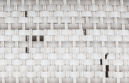 Closeup surface wood pattern at old wood weave chair texture backgroundの写真素材