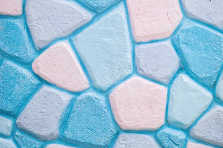 Closeup surface brick pattern at colorful brick wall textured background
