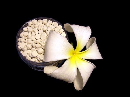 Spa fragrant with Plumeria (Frangipani) Flowerの写真素材