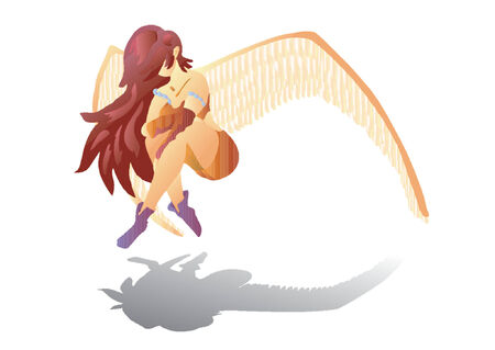 Anime Angel (Vector)のイラスト素材