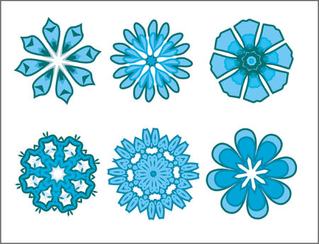 Blue Flower Figuresのイラスト素材