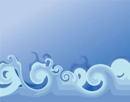Blue waves backgroundのイラスト素材