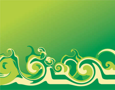 Green waves backgroundのイラスト素材