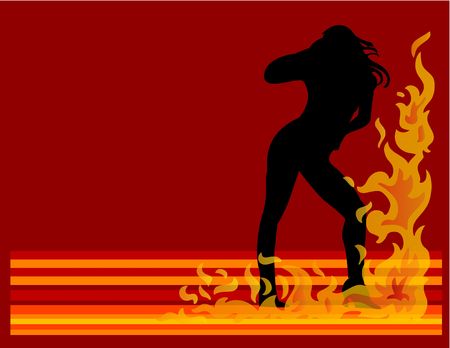 Hot Women On Fireのイラスト素材