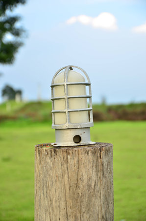 Garden lamps in public landscapes thailandの写真素材