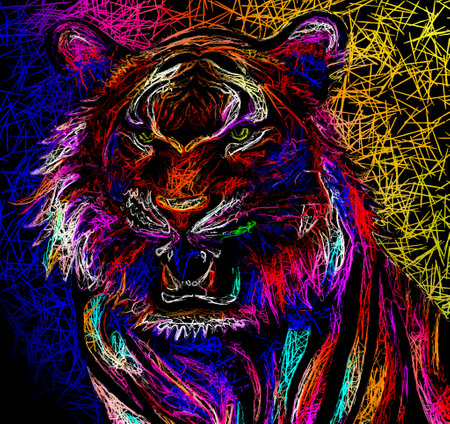 The Mesmerizing Tapestry of Intricate Patterns A Kaleidoscope of Line based Background Art generative ai illustrationの素材