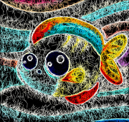 The Mesmerizing Tapestry of Intricate Patterns A Kaleidoscope of Line based Background Art generative ai illustrationの素材