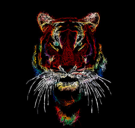 The Mesmerizing Tapestry of Intricate Patterns A Kaleidoscope of Line based Background Art generative ai illustrationの素材