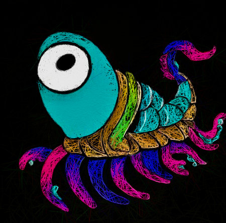 The Mesmerizing Tapestry of Intricate Patterns A Kaleidoscope of Line based Background Art generative ai illustrationの素材