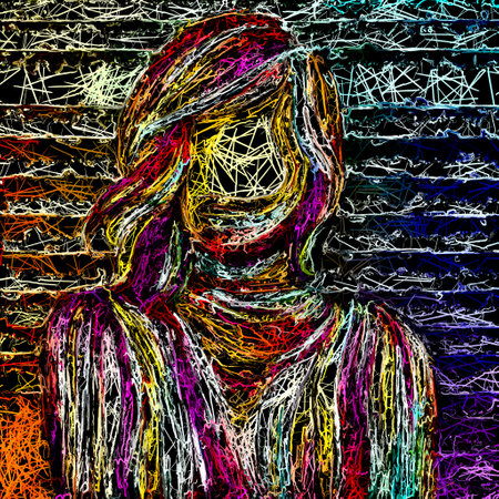 The Artistic Reverie of Women Fashion Exploring the Intricate Line based Masterpieces in the World of Style generative ai illustrationの素材