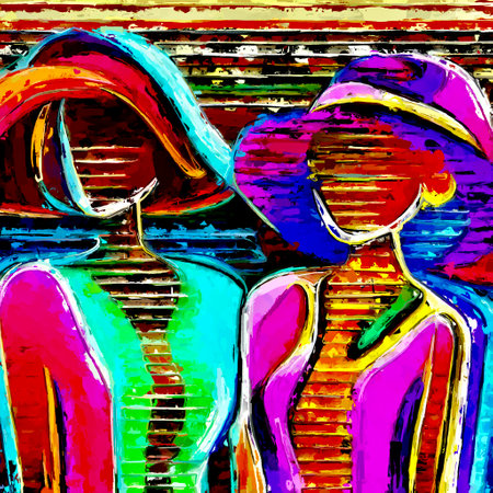 The Artistic Reverie of Women Fashion Exploring the Intricate Line based Masterpieces in the World of Style generative ai illustrationの素材