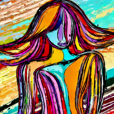 The Artistic Reverie of Women Fashion Exploring the Intricate Line based Masterpieces in the World of Style generative ai illustrationの素材