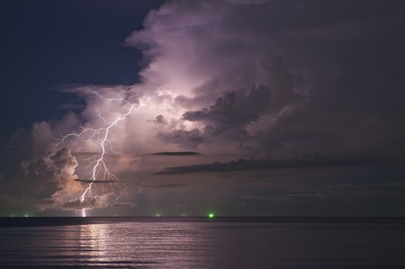 Thunder,Lightning,south of thailandの写真素材