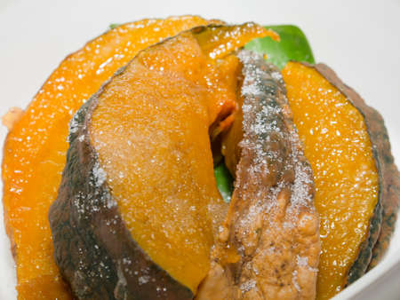 Yellow pumpkin sugar sweet-dessertsの写真素材