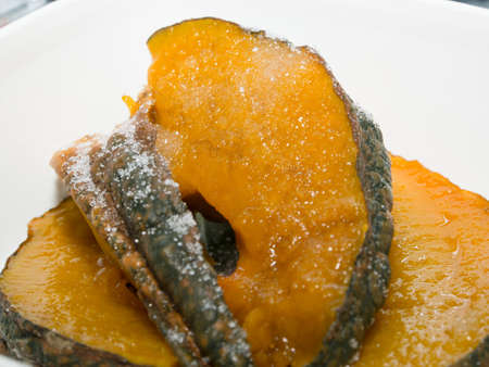 Yellow pumpkin sugar sweet-dessertsの写真素材