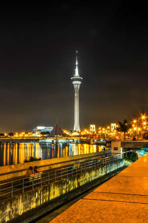 Colorful light from the light building in the capital. ASEAN Tourism.のeditorial素材