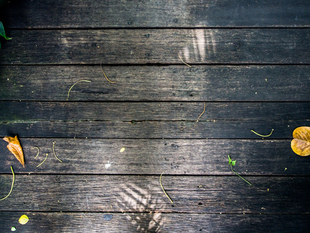 Wooden walkways Dark brown. Tract, or connectedの写真素材