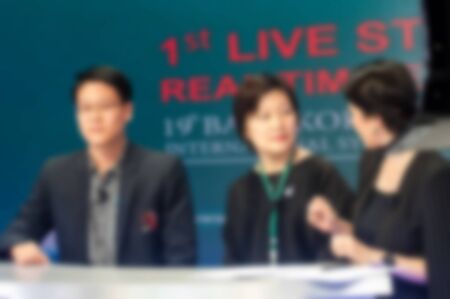 The conference and convention centers Attended the International Conference on the World Conference. Abstract blur.の写真素材